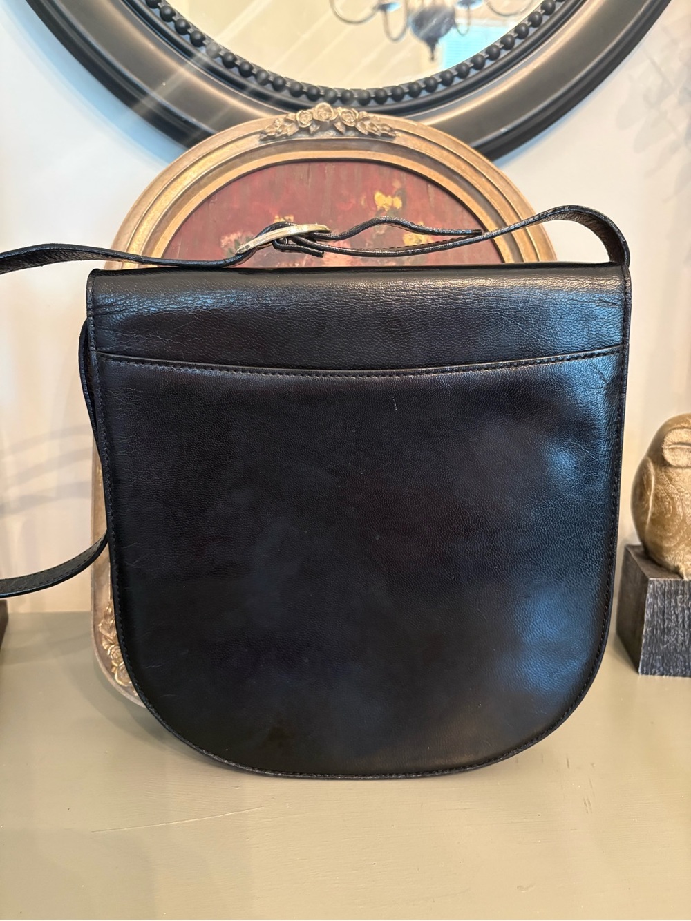 Vintage Yves Saint Laurent Black Leather Shoulder Bag with COA - Picture 7 of 9